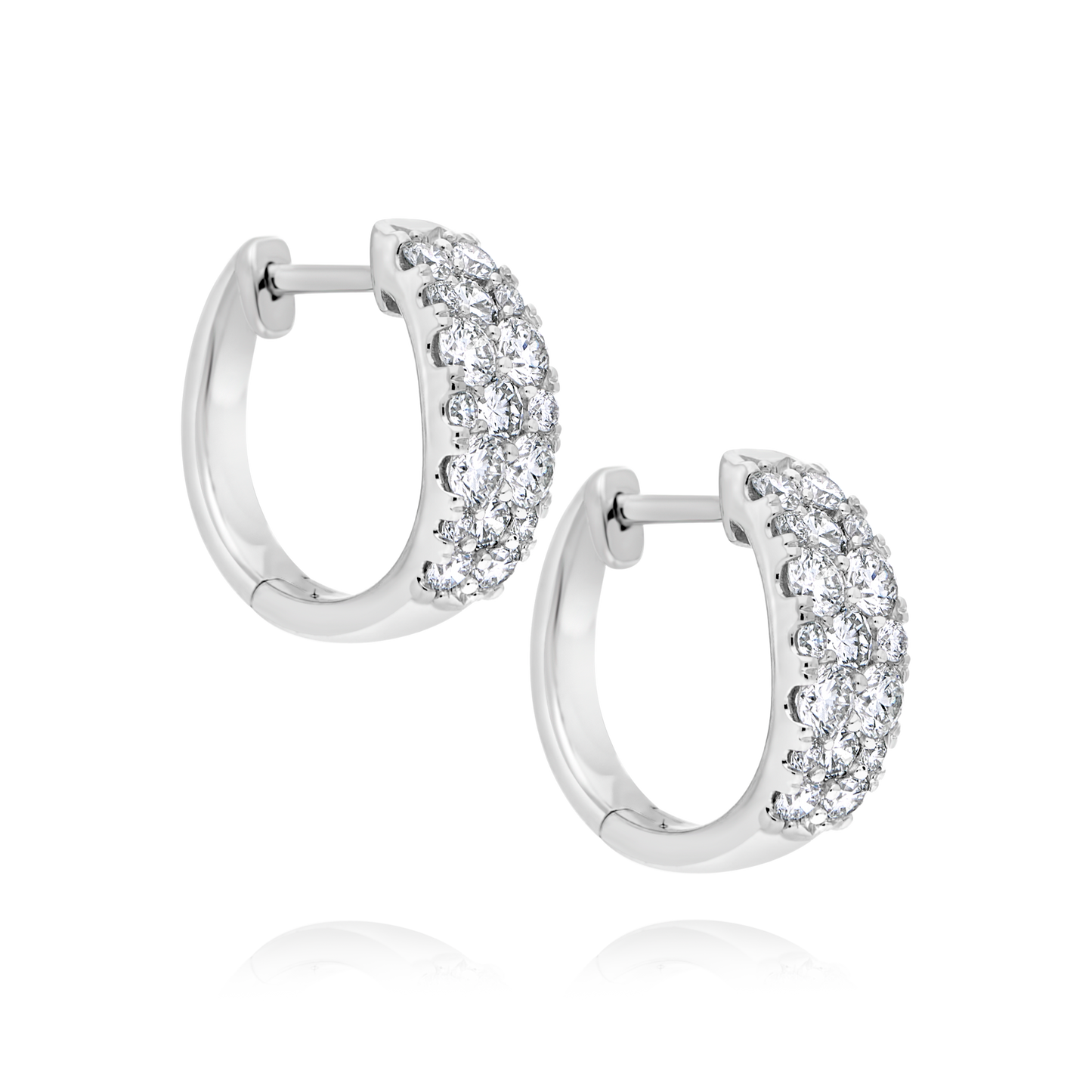 18ct Diamond Hoop Earrings