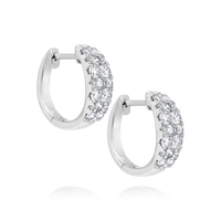 18ct Diamond Hoop Earrings