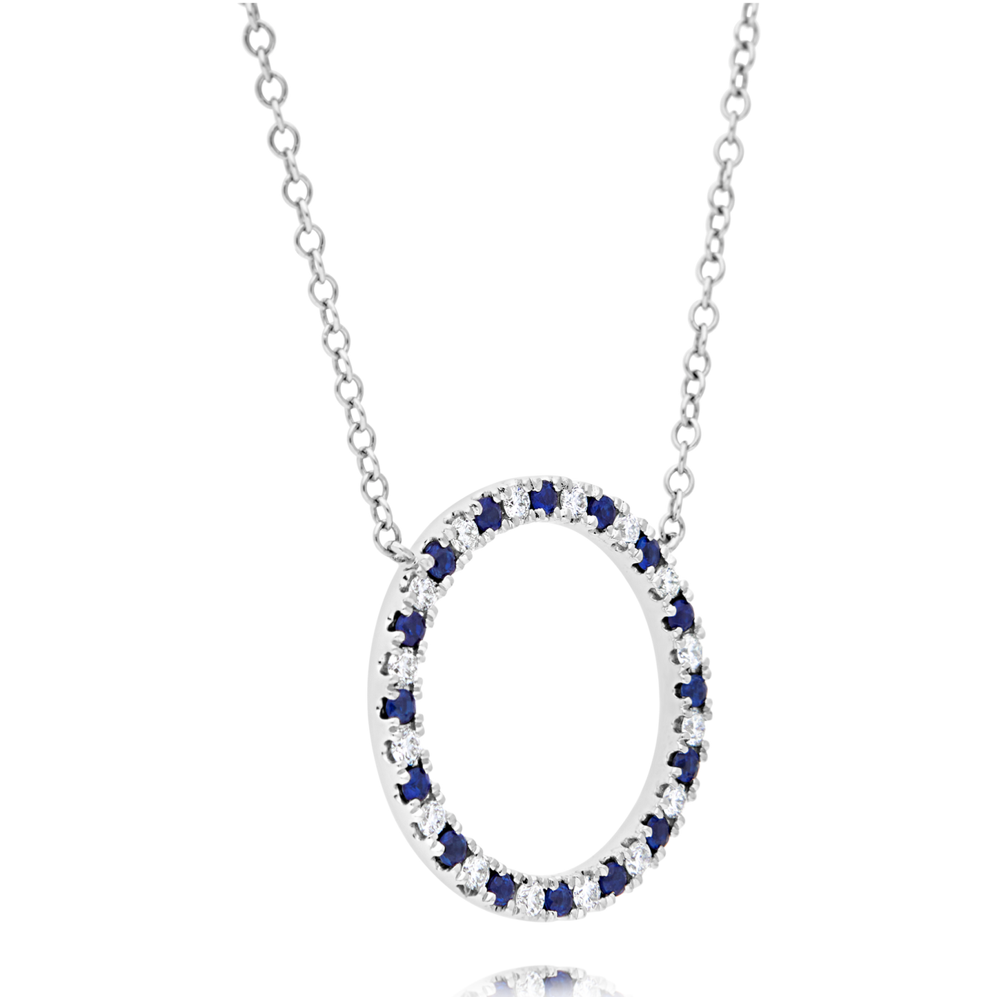 18ct Sapphire & Diamond Circle Of Life Pendant