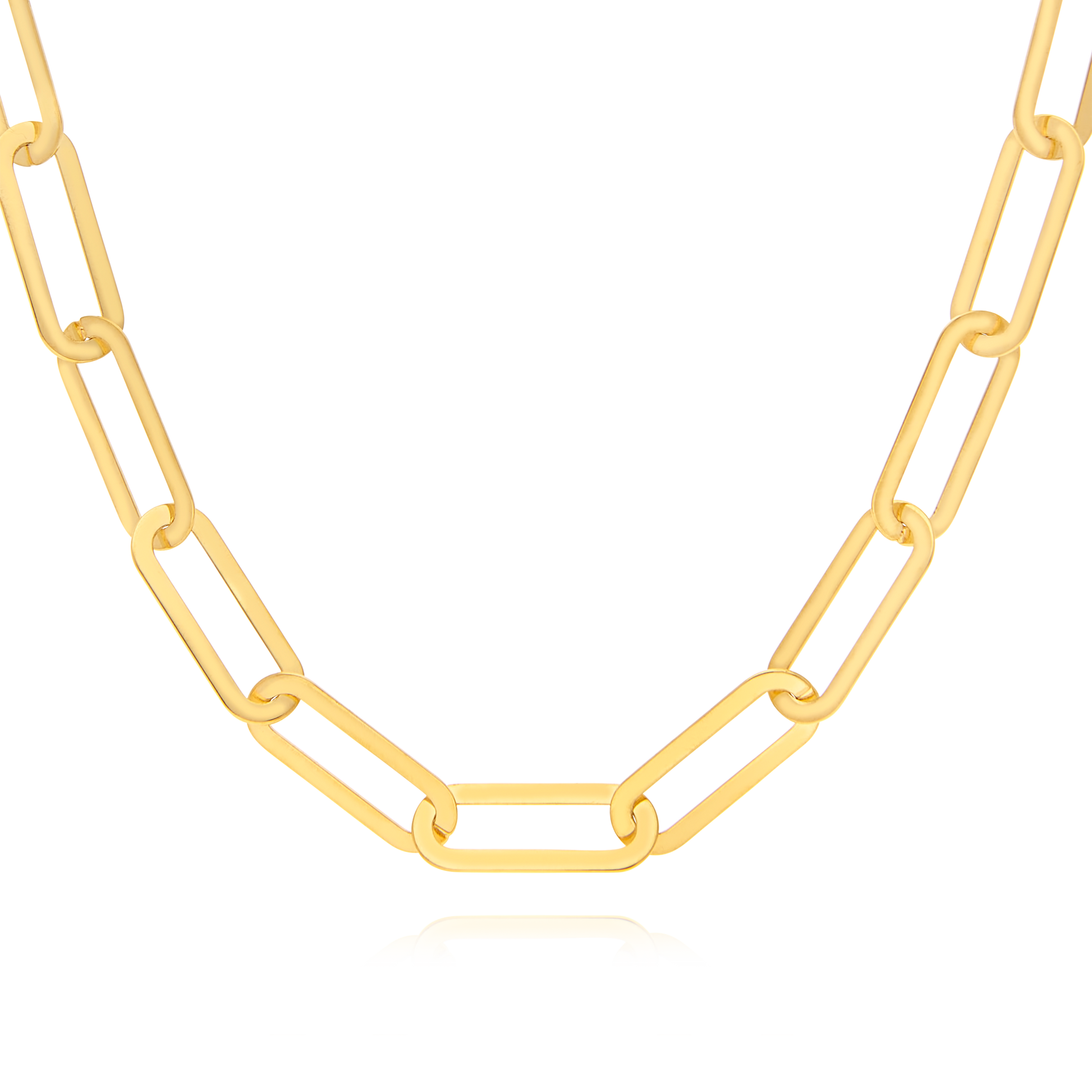 Gold oval 2025 link necklace