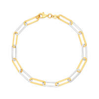 9ct Gold Two-Tone Chain Bracelet