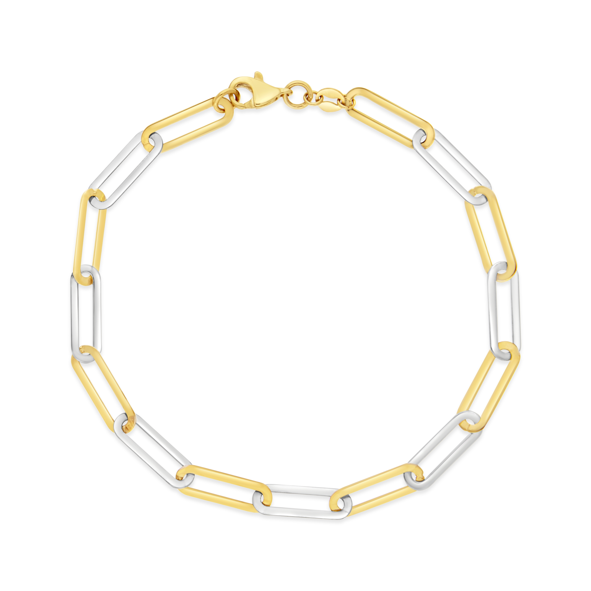 9ct Gold Two-Tone Chain Bracelet