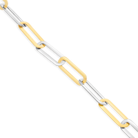 9ct Gold Two-Tone Chain Bracelet