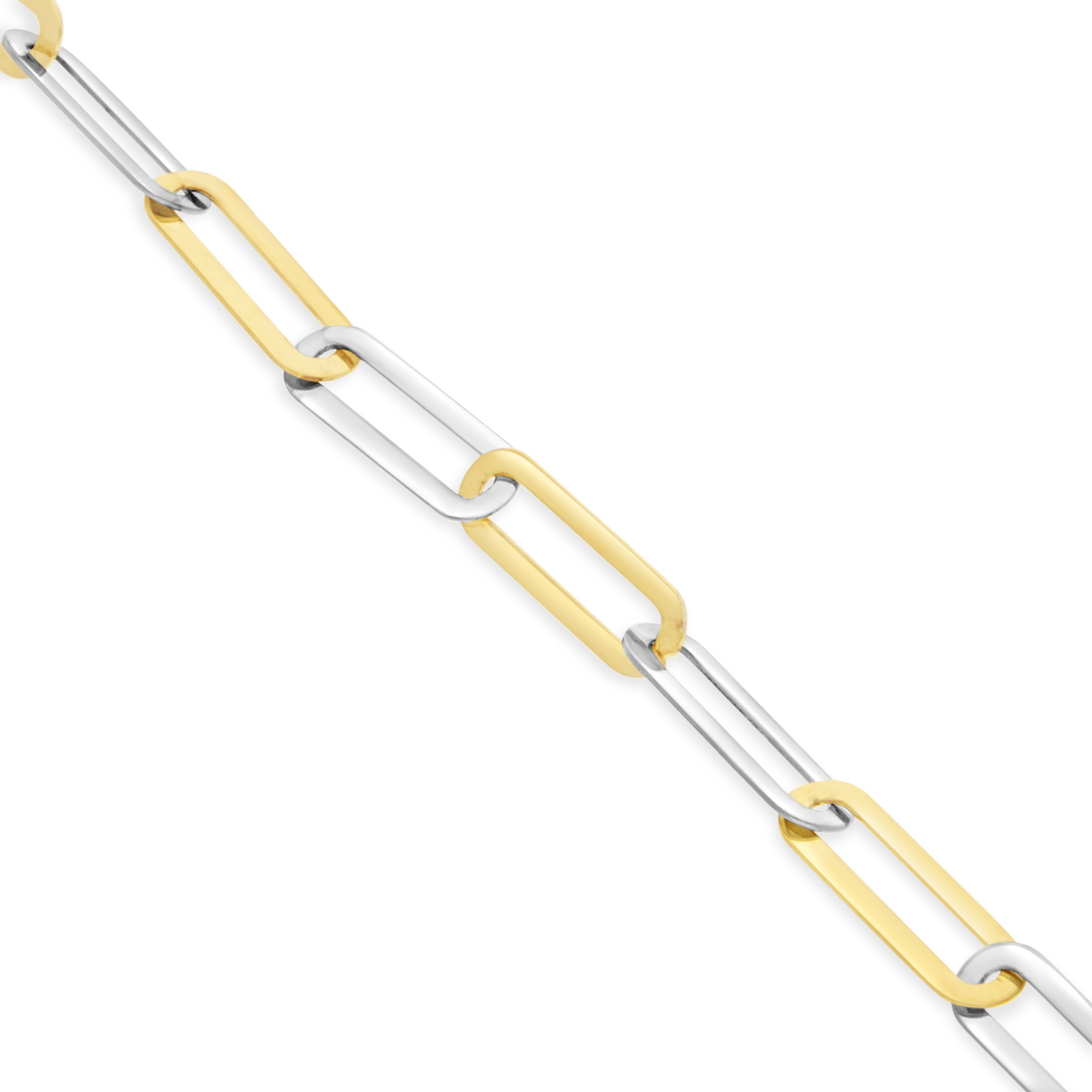 9ct Gold Two-Tone Chain Bracelet