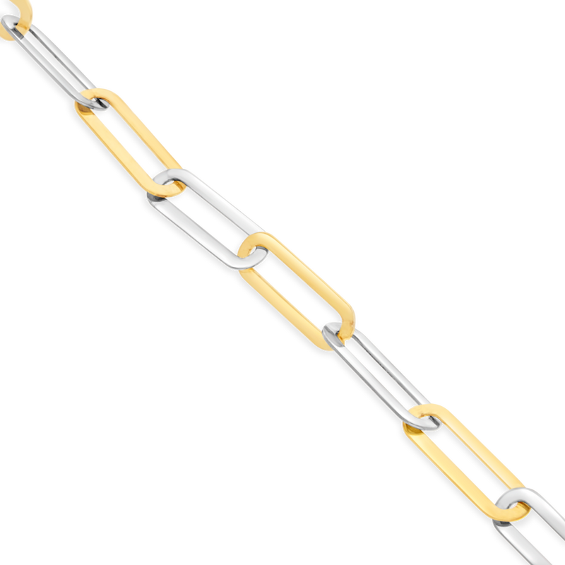 9ct Gold Two-Tone Chain Bracelet