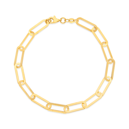 9ct Gold Oval Link Chain Bracelet