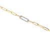 Two Tone Paperlink Diamond Necklace