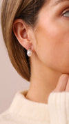 Pearl & Diamond Halo Earrings