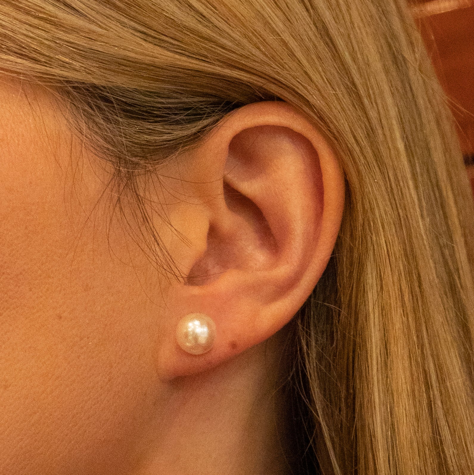 Akoya Pearl Stud Earrings 9 x 9.5mm