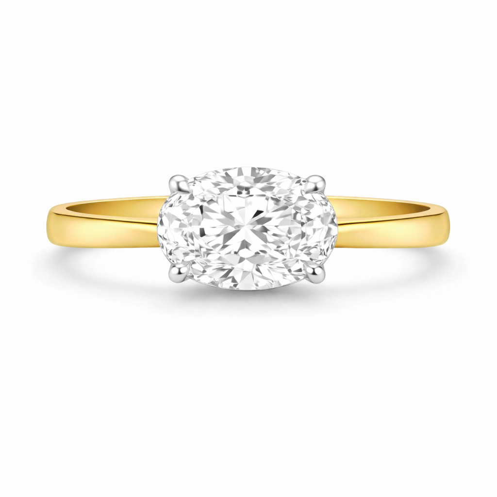 Elegant 1.50ct east-west oval diamond ring by Appleby Jewellers Dublin showcasing a sparkling center stone and sleek band design.