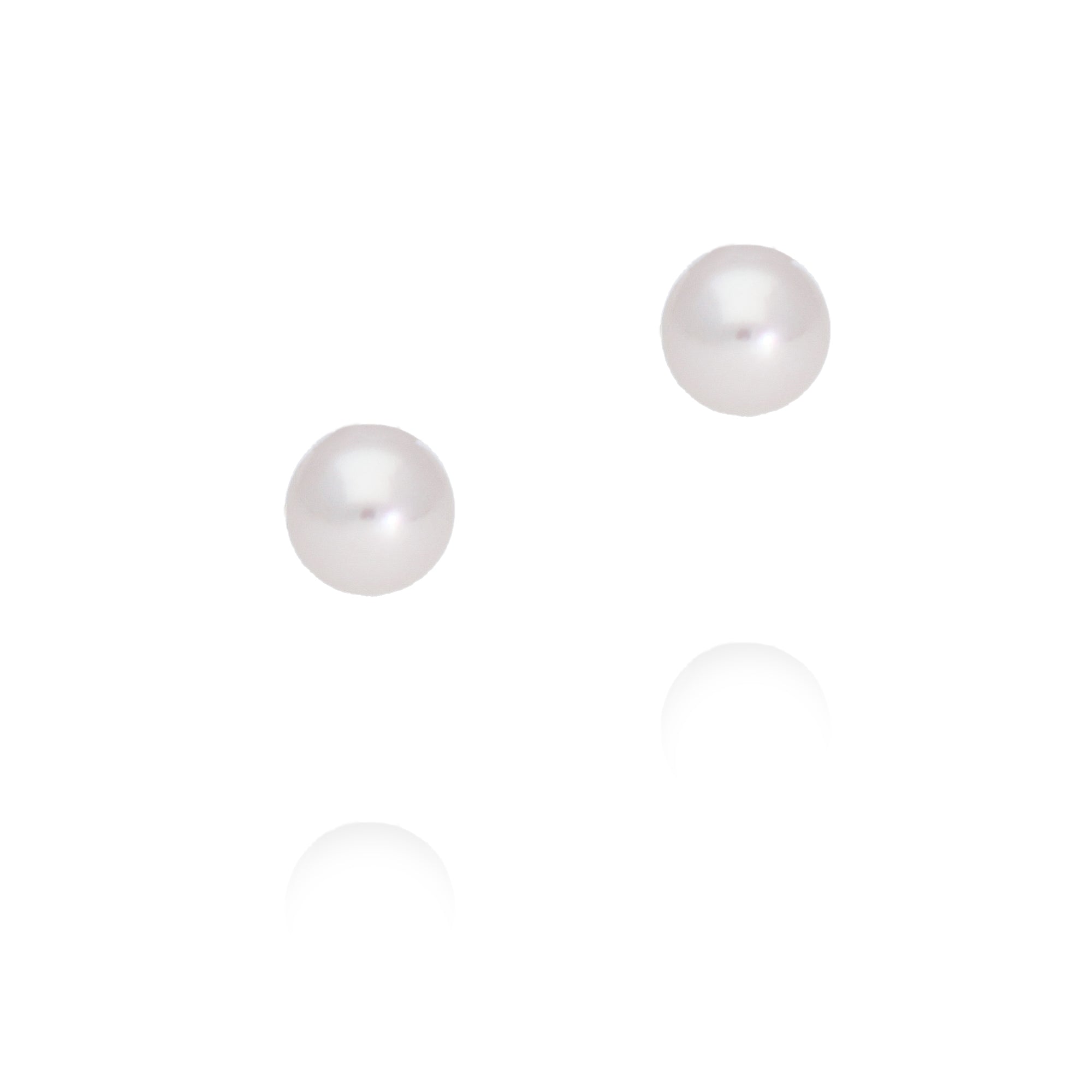 Pearl Stud Earrings 6.5x7mm