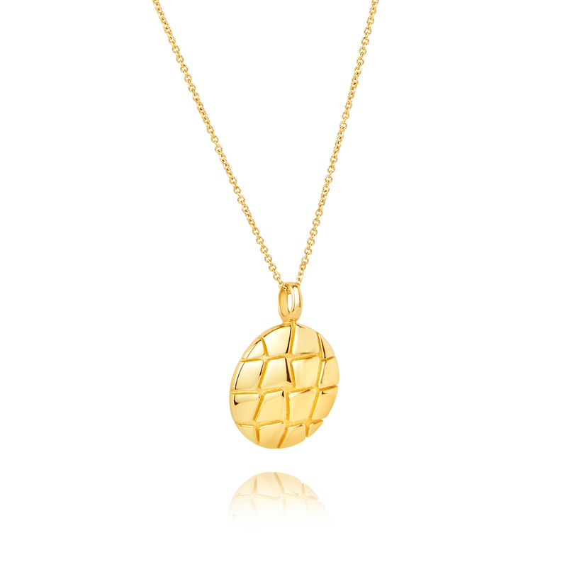 14ct Gold Flat Textured Pendant