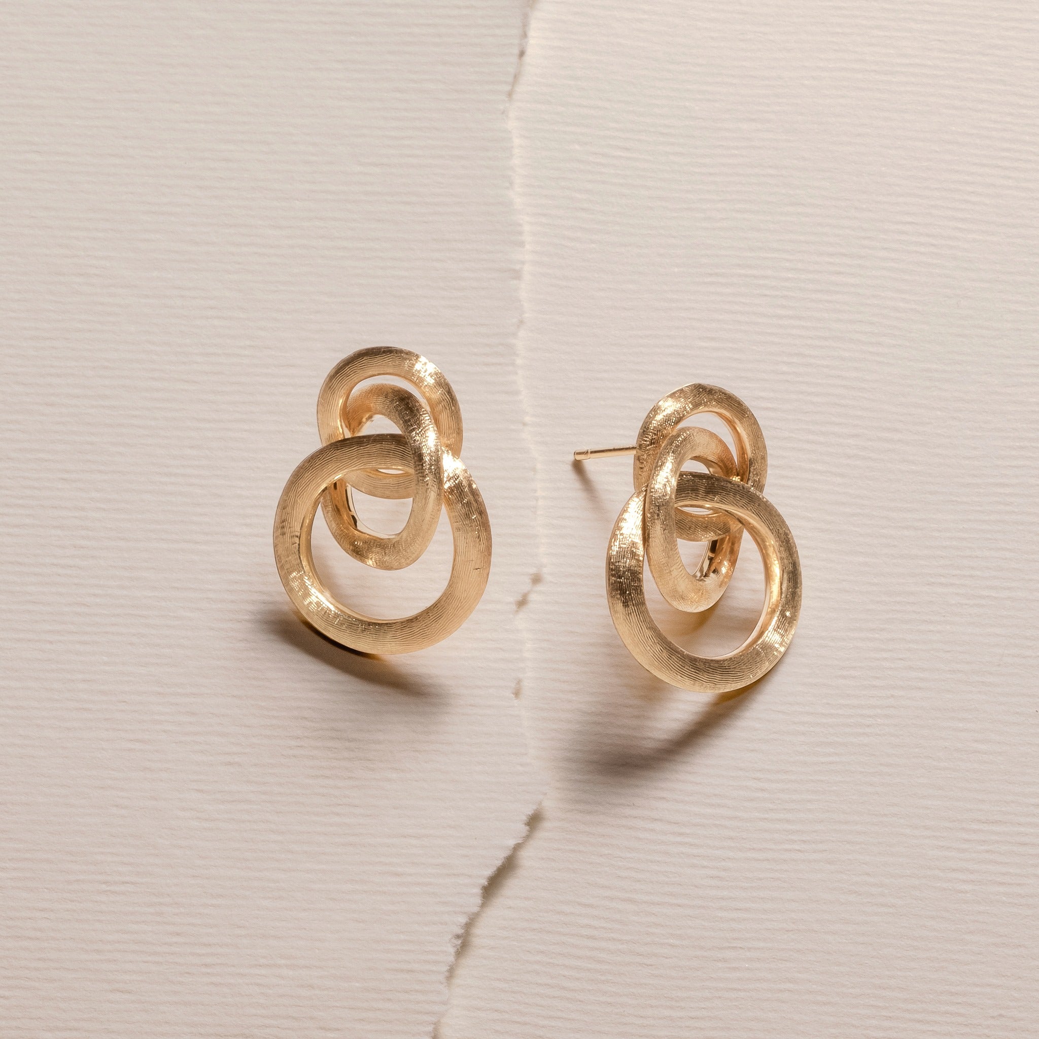 Jaipur 18ct Gold Link Earrings - Appleby Jewellers Dublin