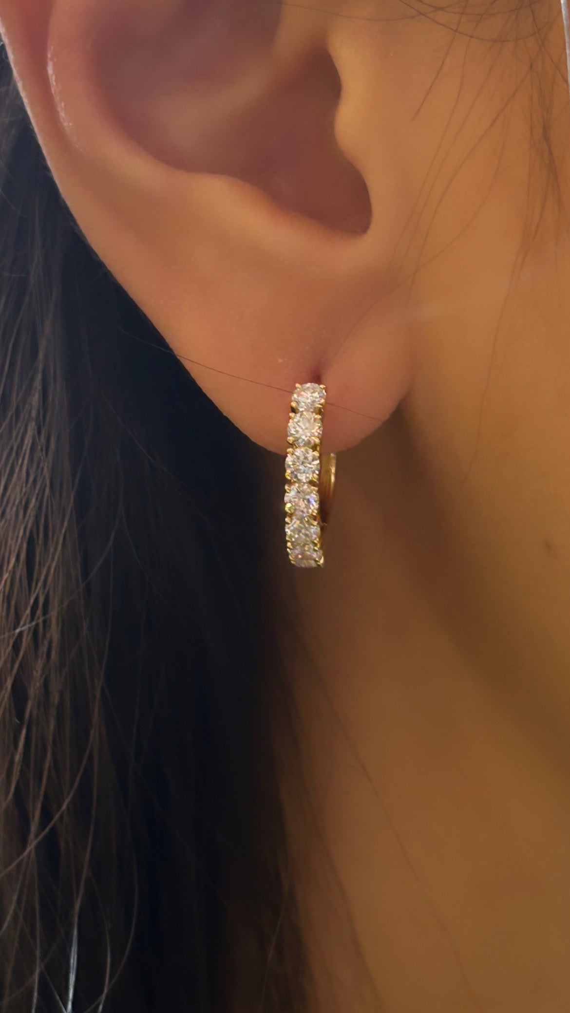 18ct Gold Diamond Huggies