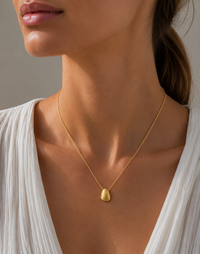 14ct Brushed Gold Nugget Pendant
