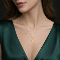 14ct Gold Leaf Pendant