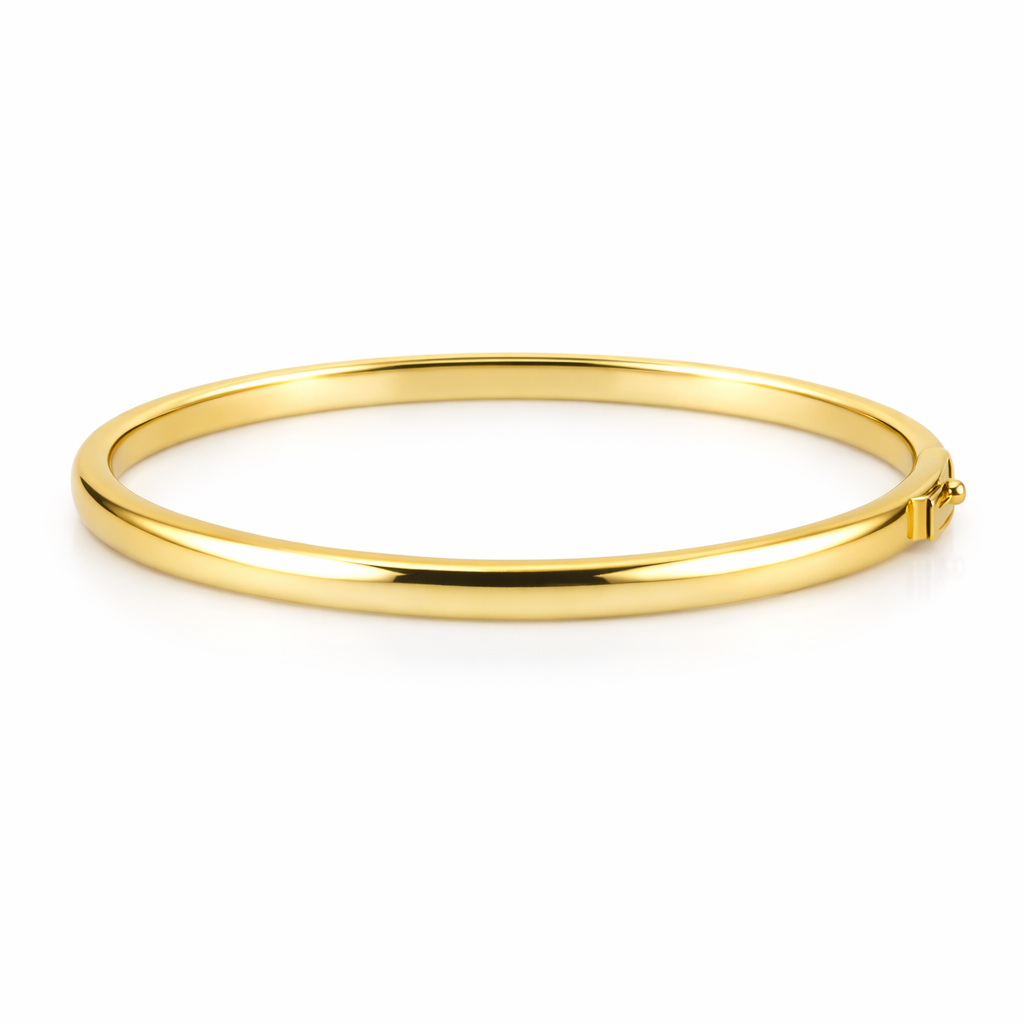 Elegant 18ct gold bracelet from Appleby Jewellers Dublin, showcasing a sleek, polished bangle design.