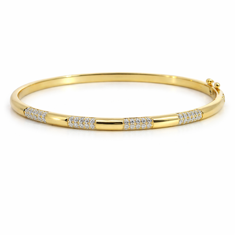 18ct Gold Diamond Bangle - Appleby Jewellers Dublin