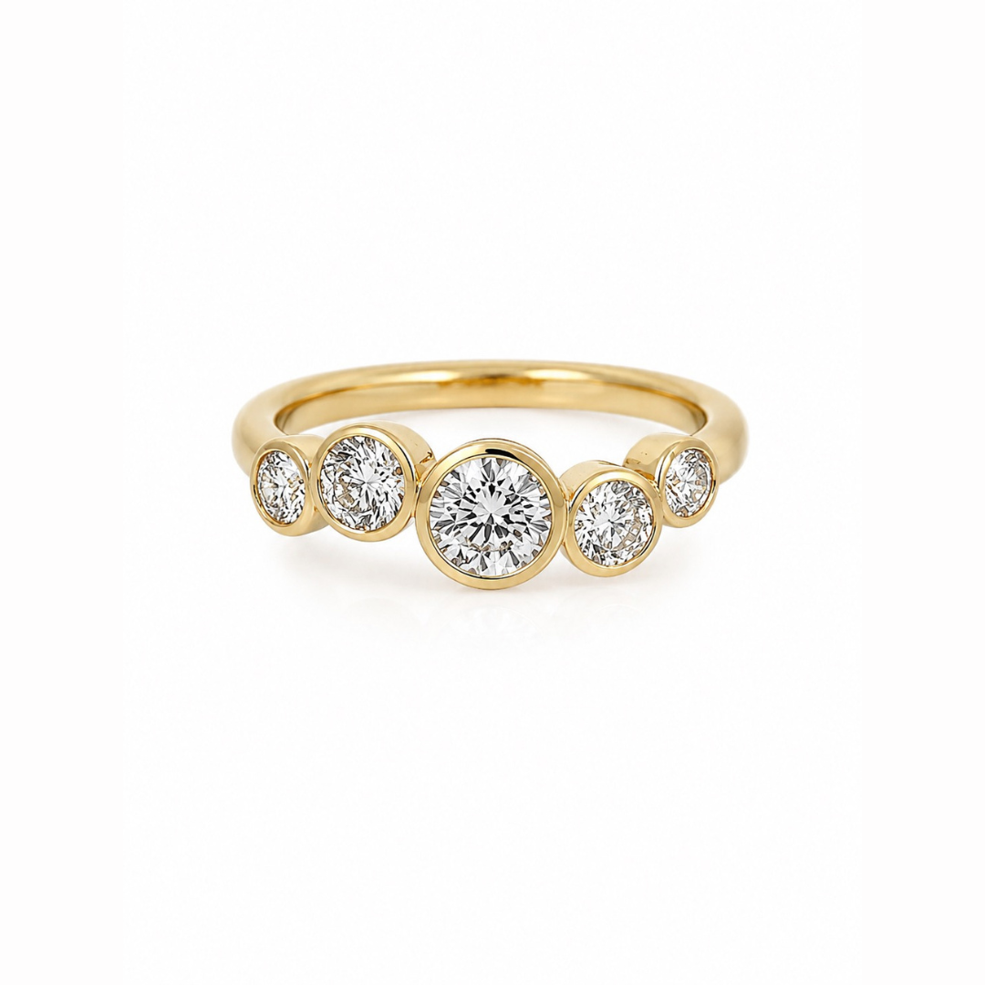 Diamond Dewdrop Bezel Ring