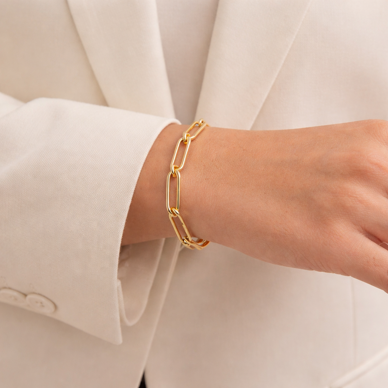 18ct Gold Long Oval Link Bracelet - Appleby Jewellers Dublin