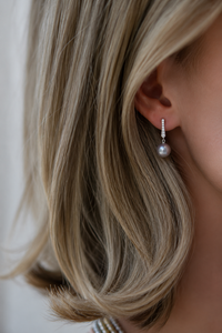 18ct Tahitian Pearl and Diamond Earrings