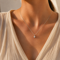 18ct White Gold Diamond Cluster Pendant and Chain
