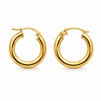 18ct Gold Classic Gold 10mm Hoop Earrings