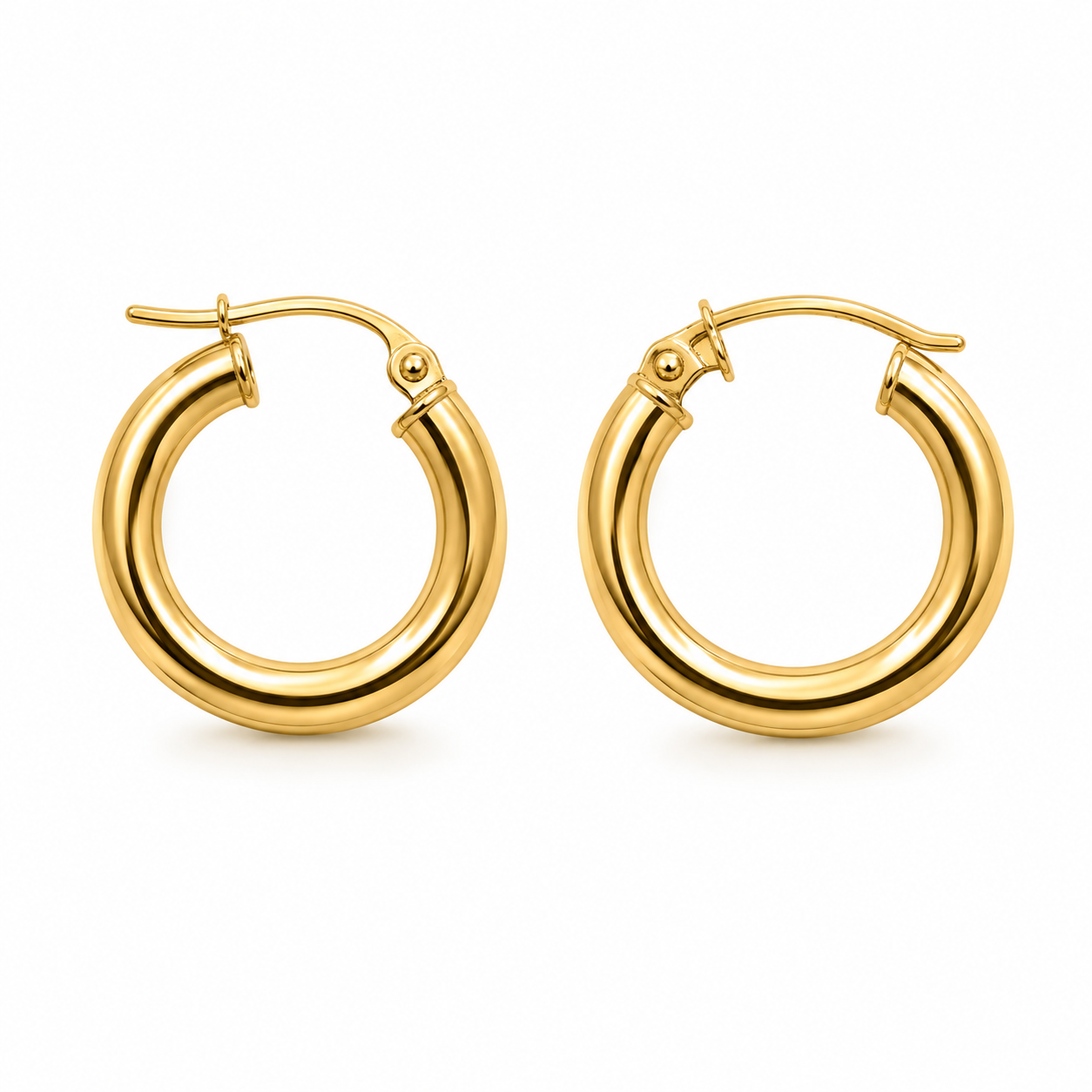 18ct Gold Classic Gold 10mm Hoop Earrings