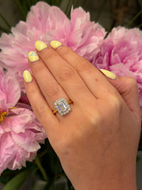 The Kate Flower Emerald Diamond Ring