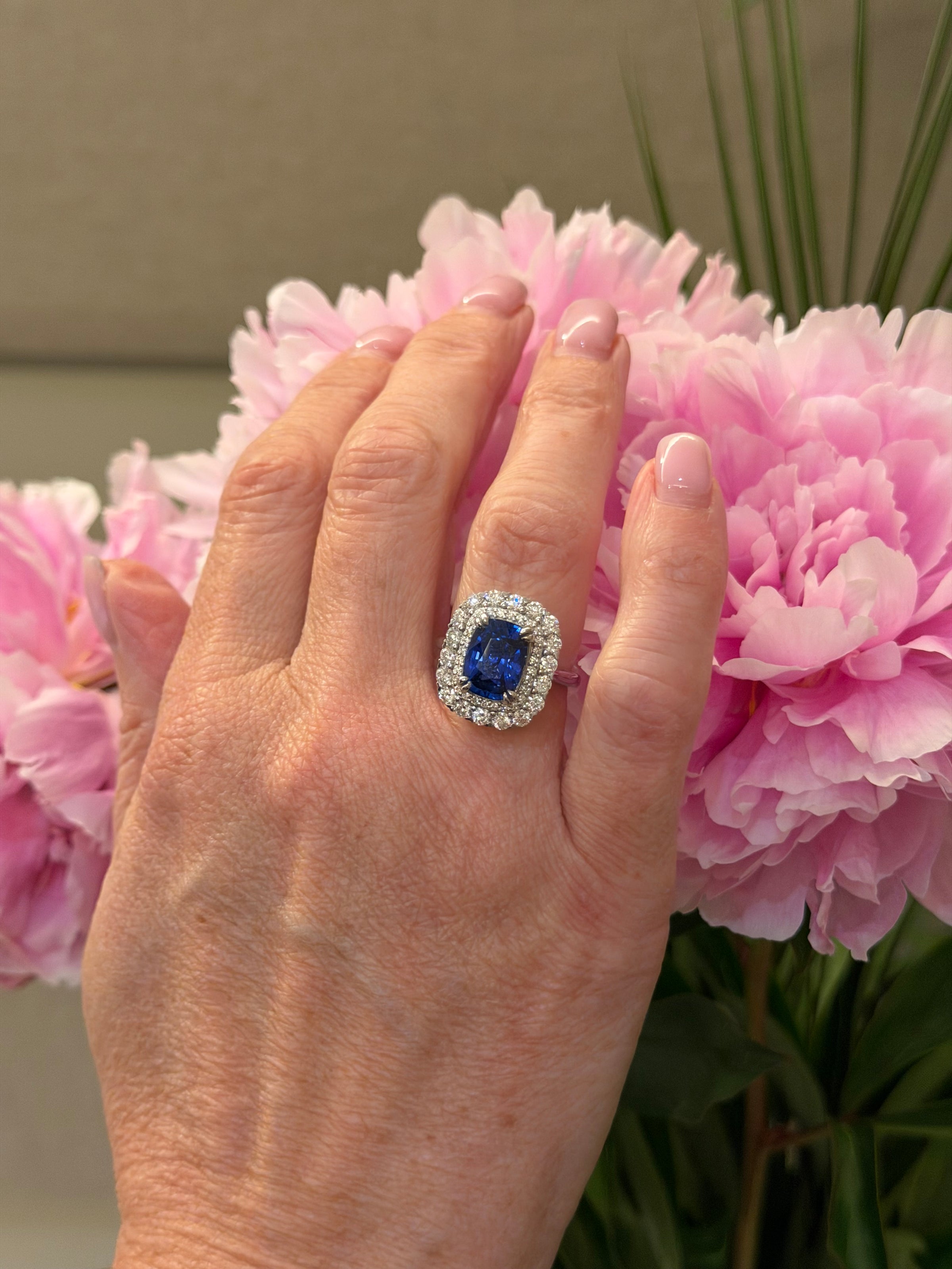The Bouquet Blue Sapphire Ring (4.70ct)