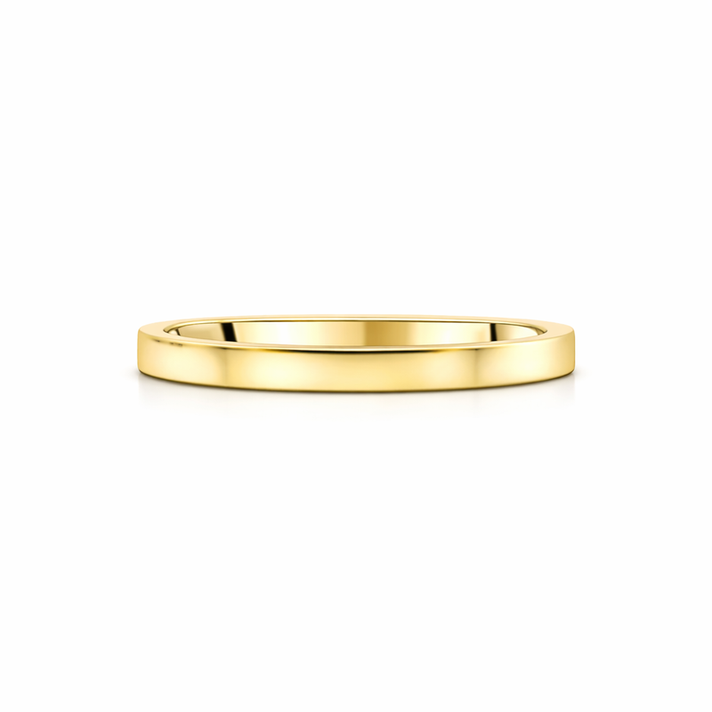 Gold ring on a white background