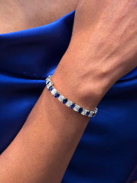 The Sélène Sapphire & Diamond Tennis Bracelet