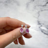 Pink Sapphire & Diamond Drop Earrings