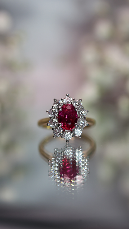The "Kate" Ruby and Diamond, Yellow Gold