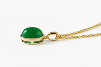 14ct Gold Jade Pendant