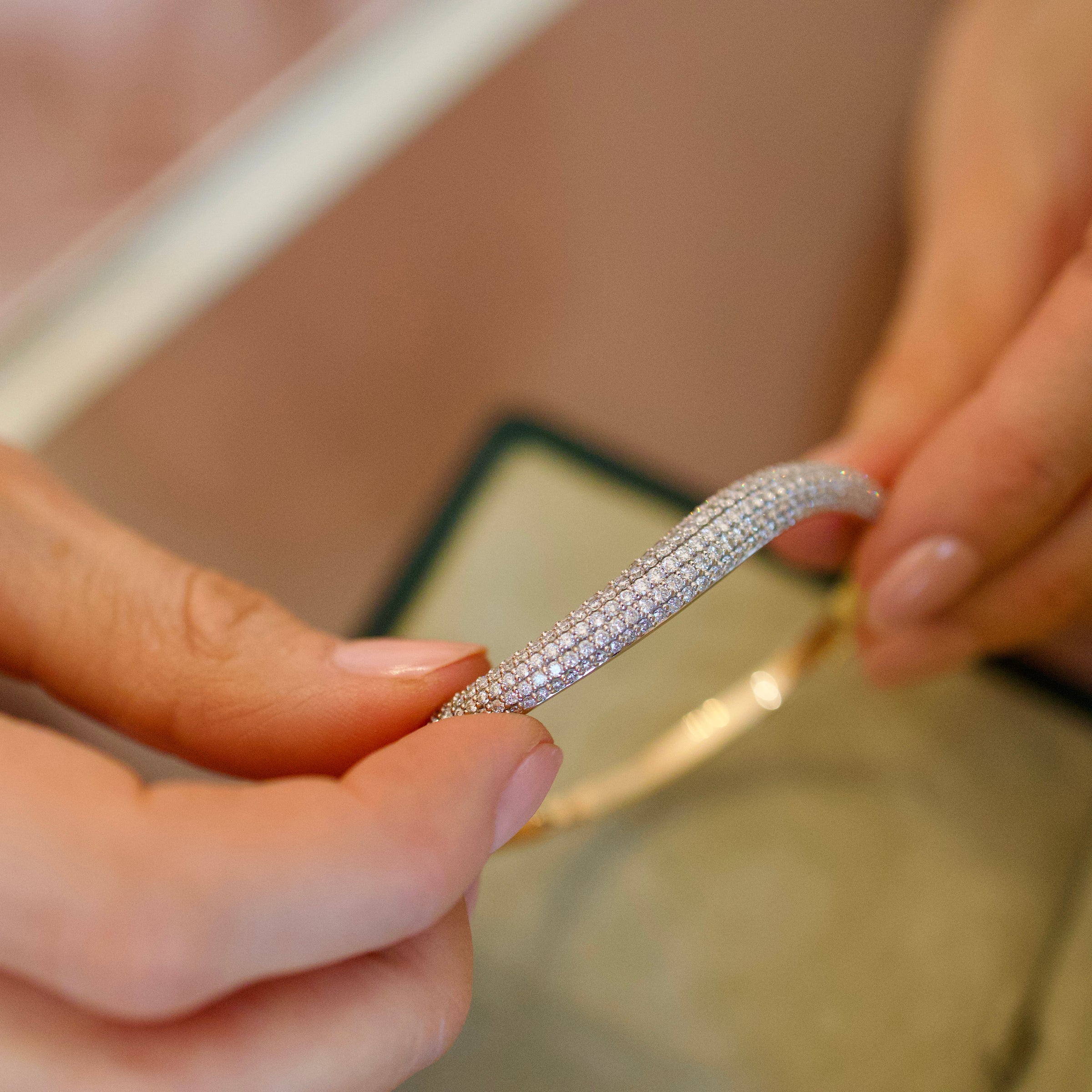 The Wave Diamond Bangle