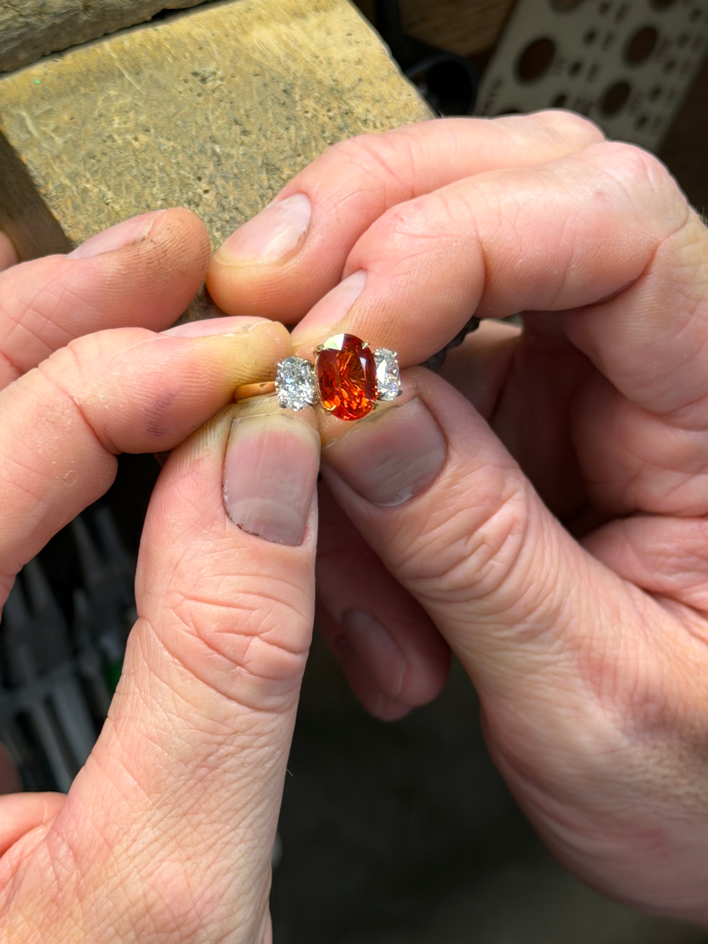 The Trinity Orange Sapphire Ring (4.71ct)