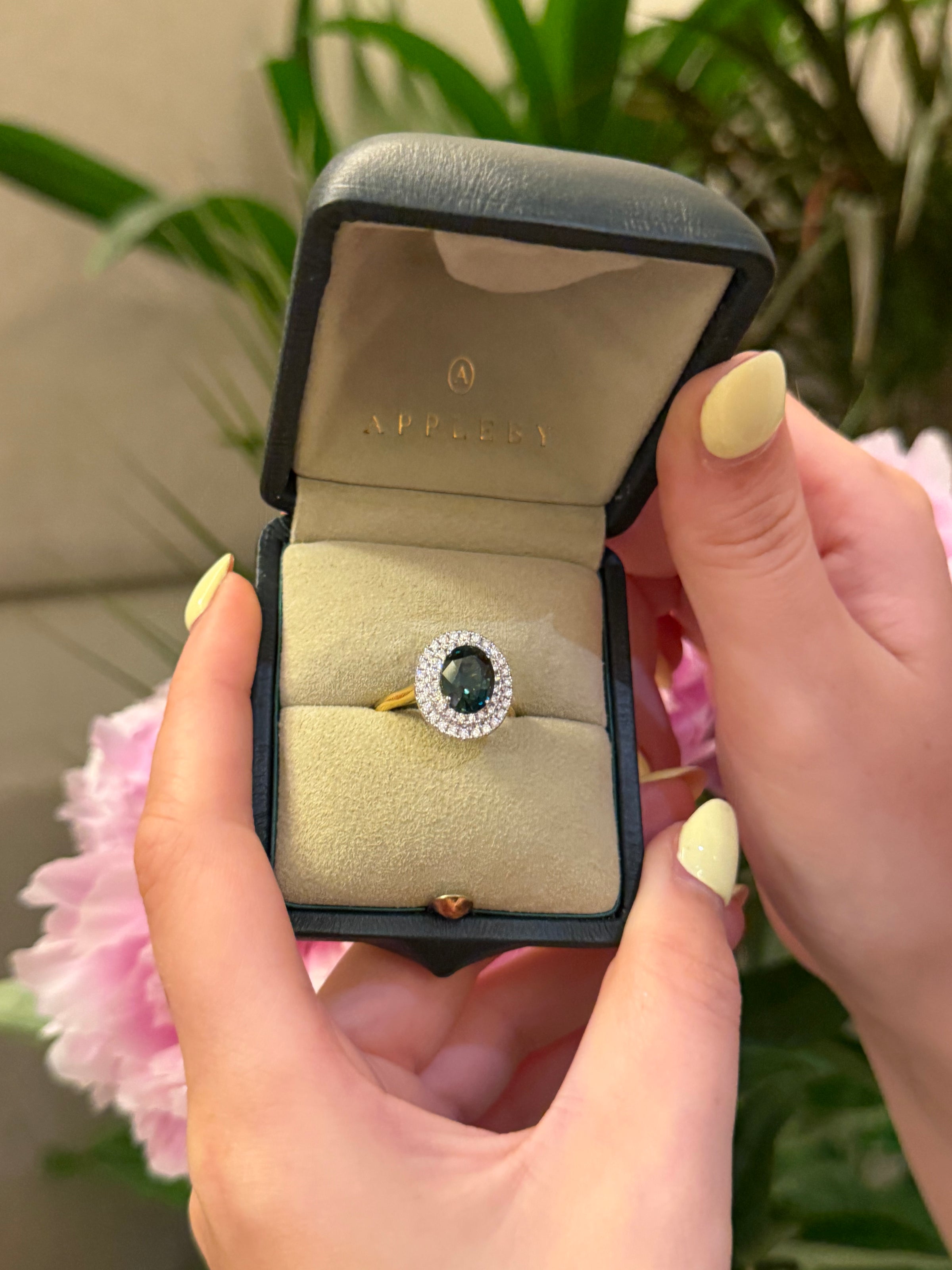 Teal Sapphire Corrine Ring