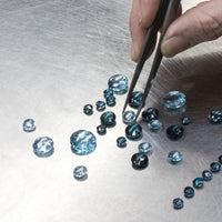 Jaipur Colour Blue topaz stud earrings, large - Appleby Jewellers Dublin