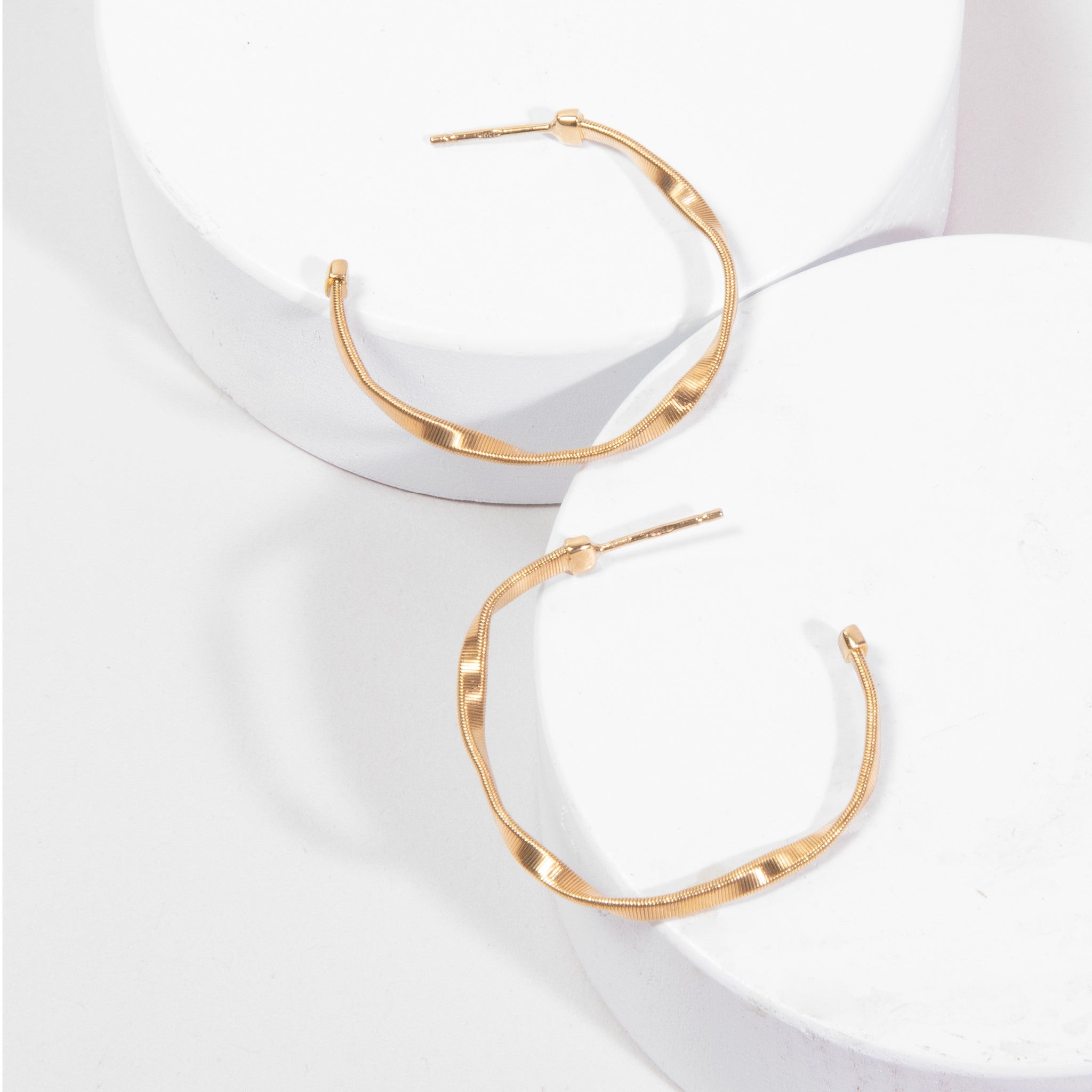 Marrakech Gold Coil Hoop Earrings - Appleby Jewellers Dublin