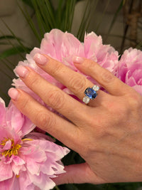 The Trinity Blue Sapphire Ring (4.06ct)