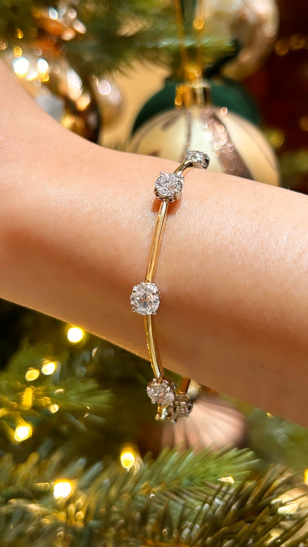 Elegant floating diamond bracelet with 7.08 carats of sparkling diamonds, crafted by Appleby Jewellers Dublin