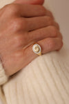 Diamond Pinky Signet Ring