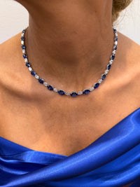 The Sélène Sapphire & Diamond Collar