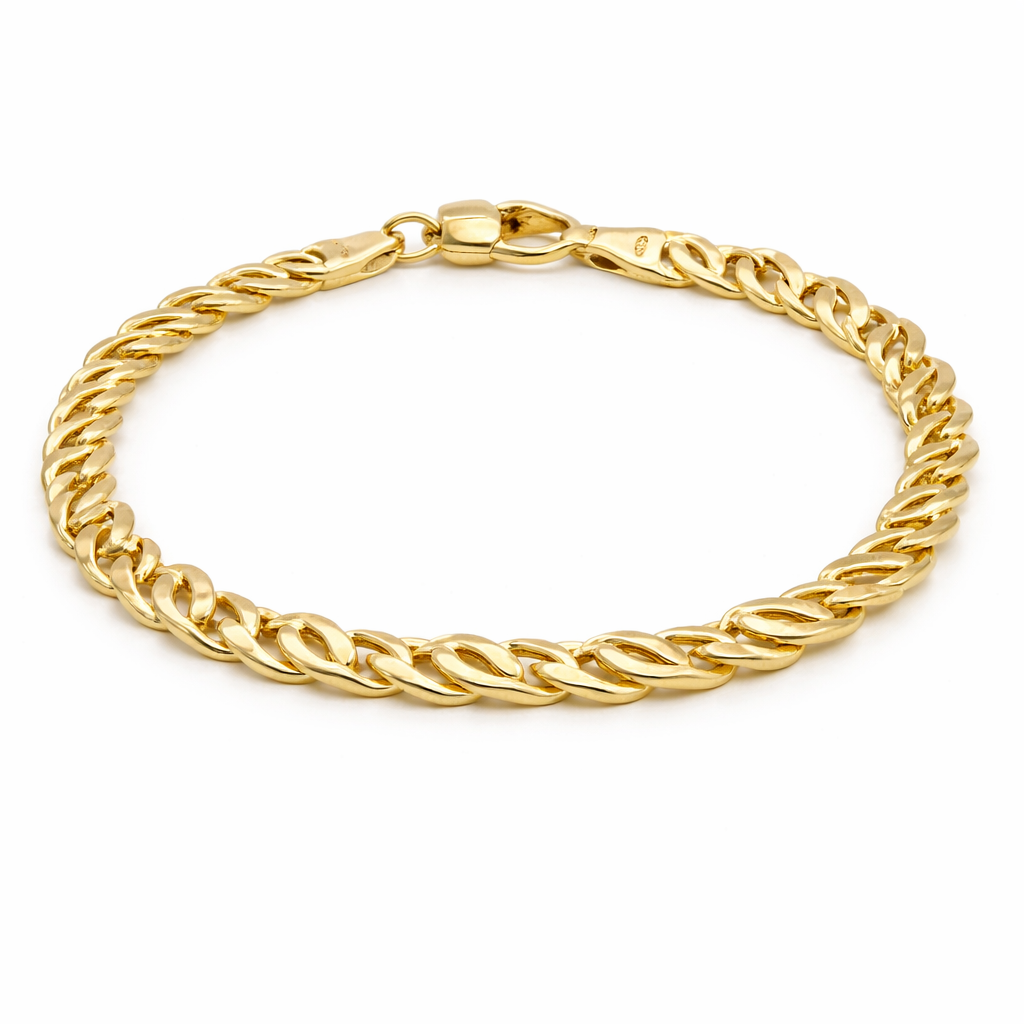 9ct Gold Flat Double Curb Bracelet - Appleby Jewellers Dublin