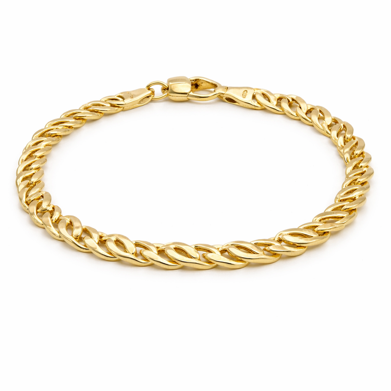 9ct Gold Flat Double Curb Bracelet - Appleby Jewellers Dublin
