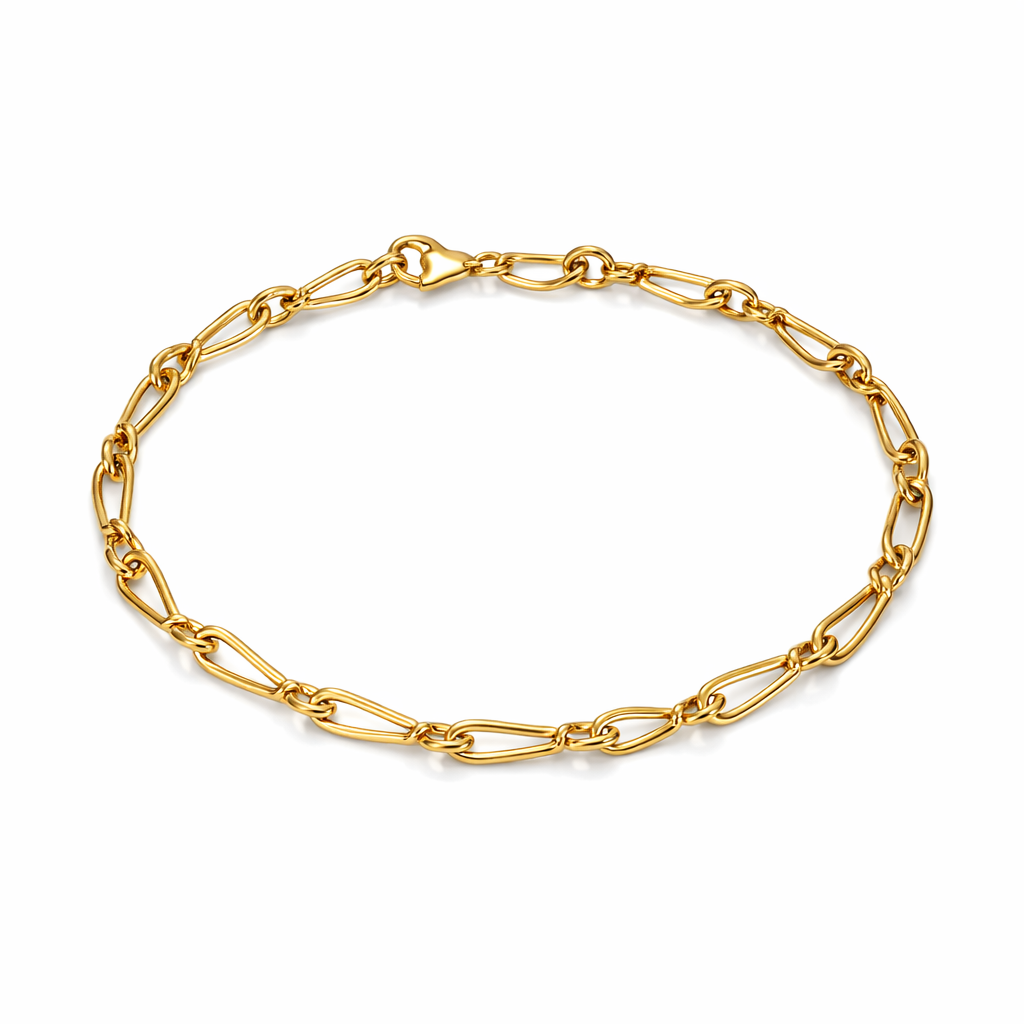 9ct Yellow Gold Elongated Link Bracelet - Appleby Jewellers Dublin