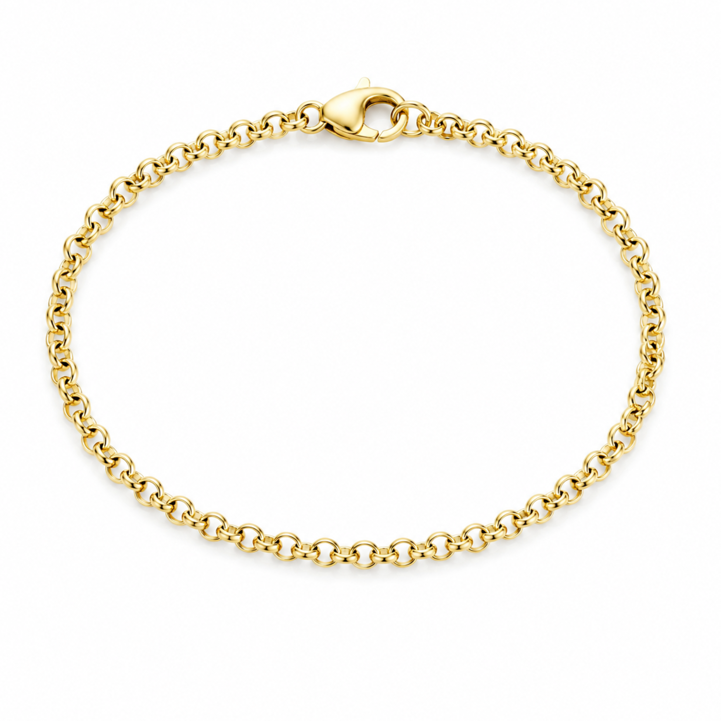 Elegant 9ct gold trace bracelet from Appleby Jewellers Dublin, featuring a delicate chain design.