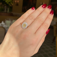 The Grand Corrine – Yellow Diamond Halo Ring