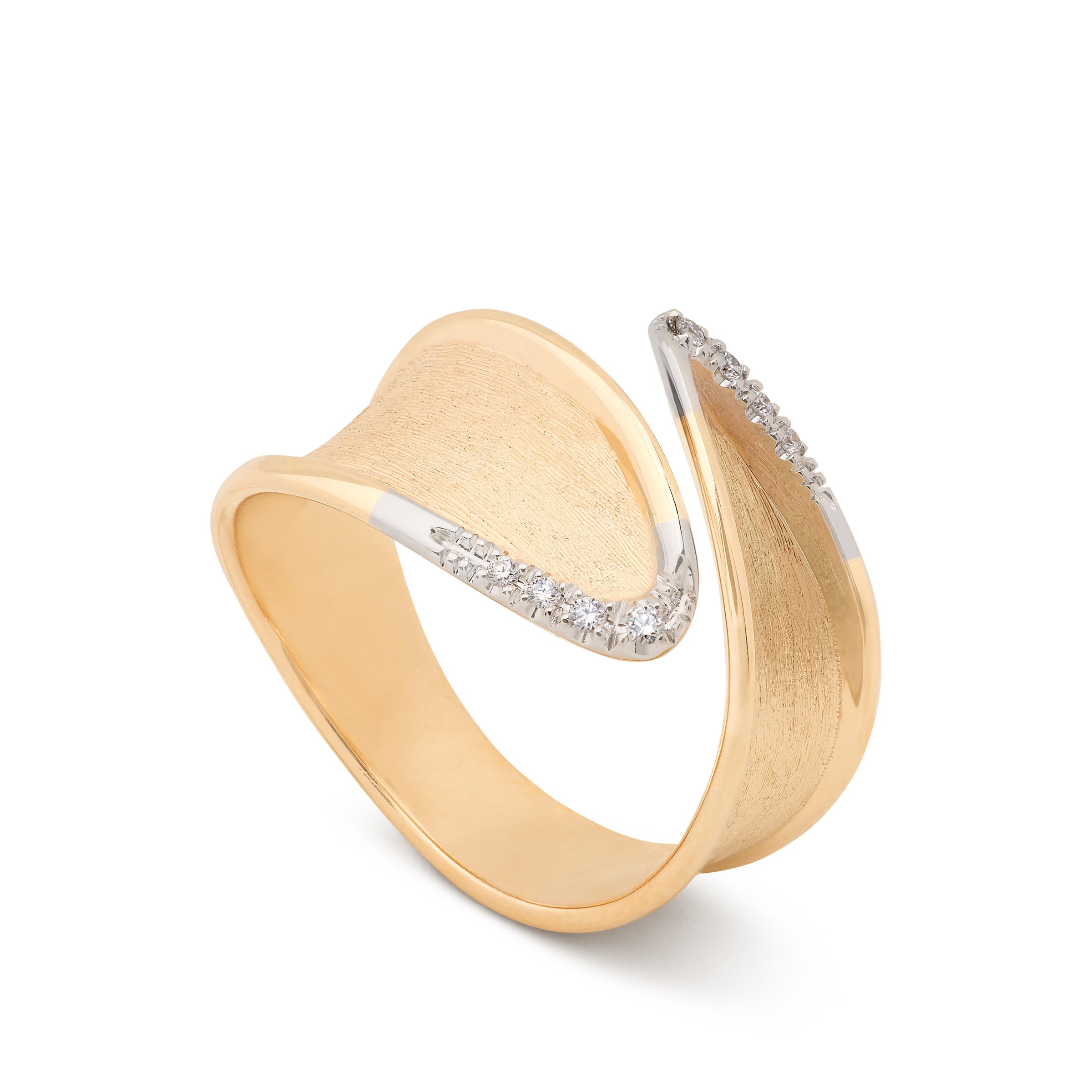 Lunaria Diamonds Twist Ring with diamonds - Appleby Jewellers Dublin